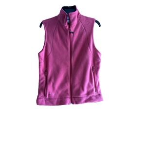 Columbia Women's S Mauve Fleece Lightweight Full‎ Zip Vest With Pockets WL1017